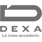 logo dexa grigio payoff
